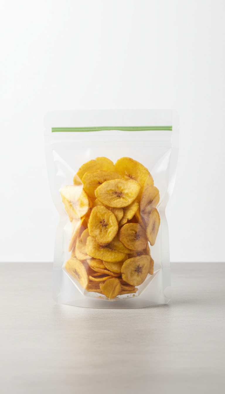 Golden Plantain Chips Resealable Pouch